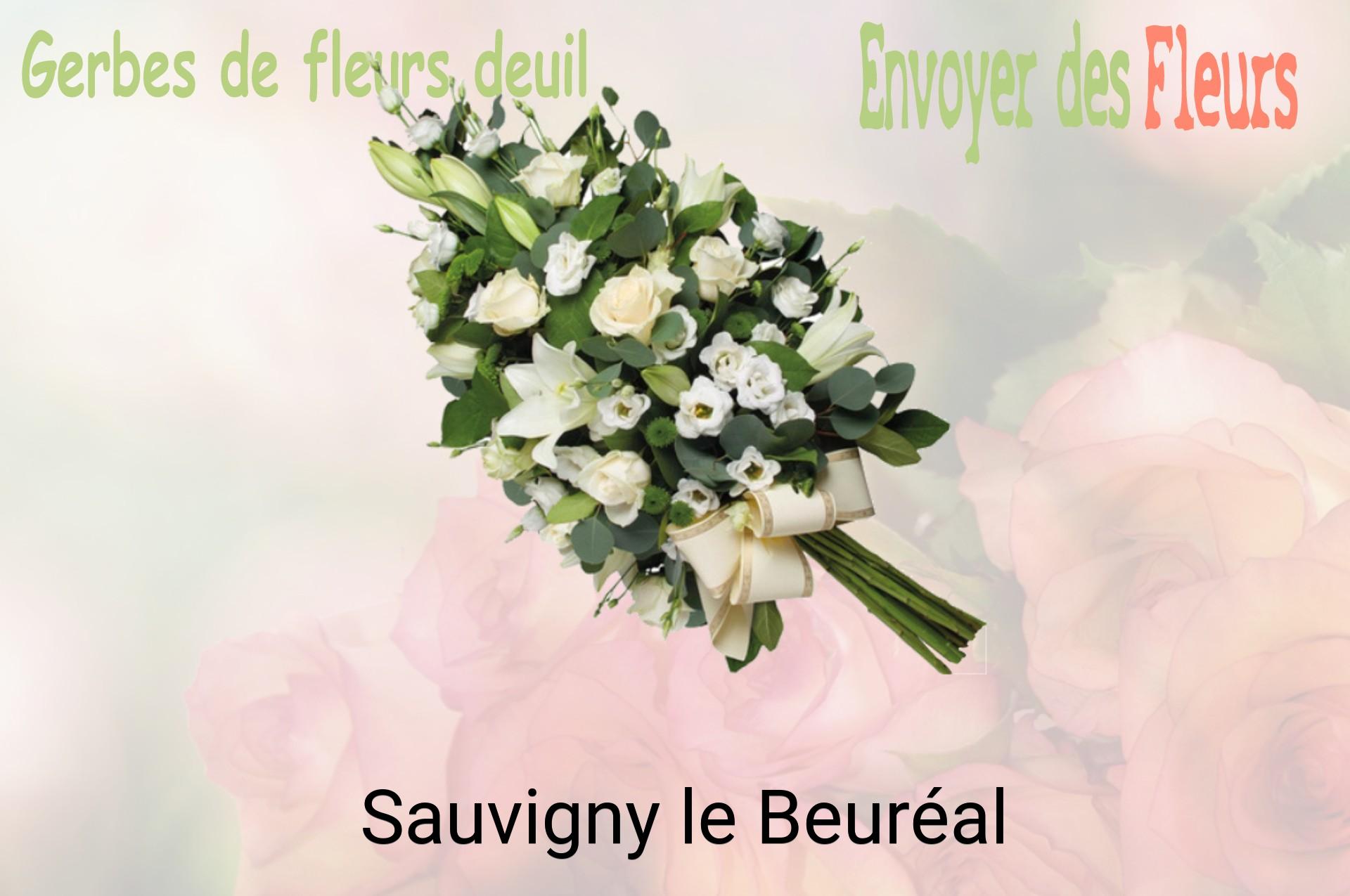Gerbe de fleurs de deuil livrée à Sauvigny-le-Beuréal